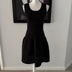 Maje black knit sleeveless dress size 2 medium